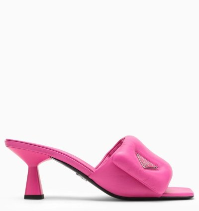 Prada Fuchsia Leather Mule