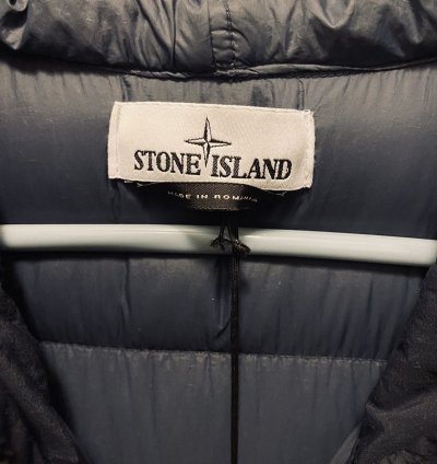 Stone Island Nylon Badge Logo Down Jacket Size Small