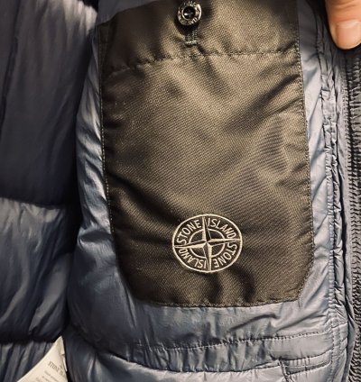 Stone Island Nylon Badge Logo Down Jacket Size Small