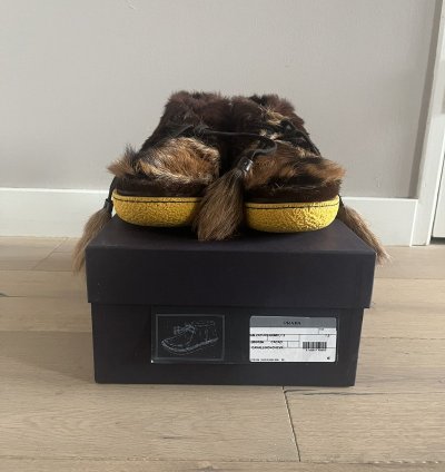 Prada Fw17 Tassled Fur Chukka Boots