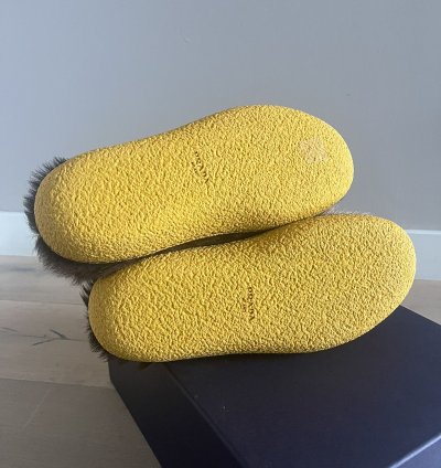 Prada Fw17 Tassled Fur Chukka Boots