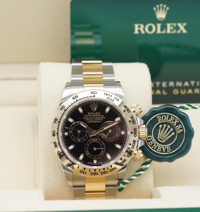 Rolex Daytona Cosmograph Daytona Schwarz 116503 Gelbgold Full-set 2021 Ungetragen De