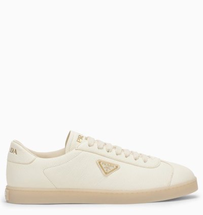 Prada Ivory Leather Trainer