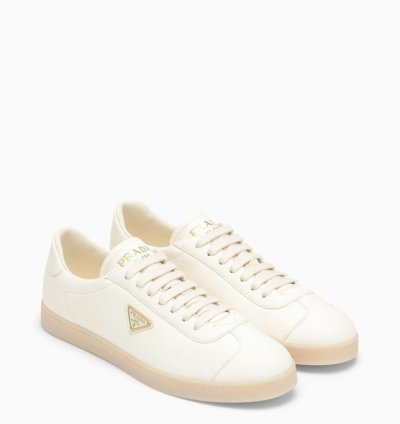 Prada Ivory Leather Trainer