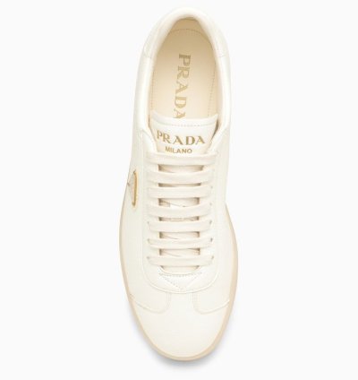 Prada Ivory Leather Trainer