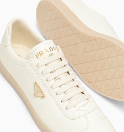 Prada Ivory Leather Trainer