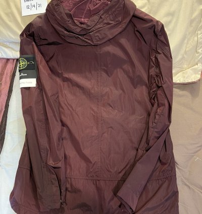 Stone Island Nylon Metal Flock Burgundy Jacket