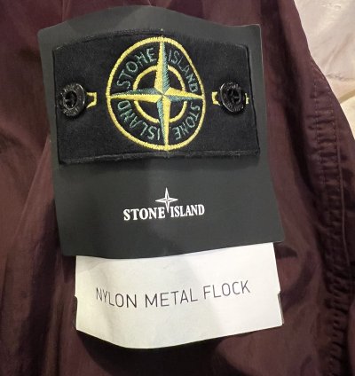 Stone Island Nylon Metal Flock Burgundy Jacket