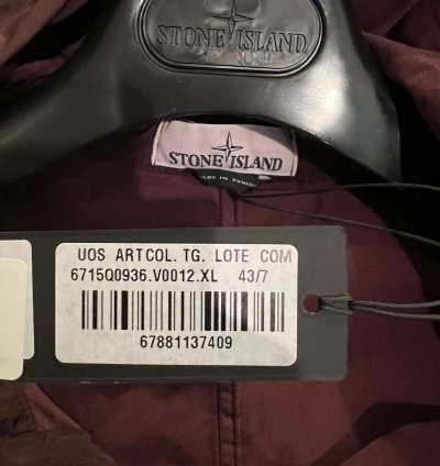 Stone Island Nylon Metal Flock Burgundy Jacket