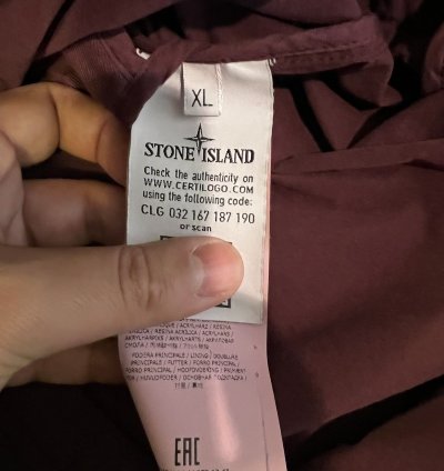 Stone Island Nylon Metal Flock Burgundy Jacket