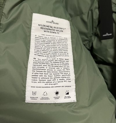 Stone Island Nylon Metal Garment Dye Puffer