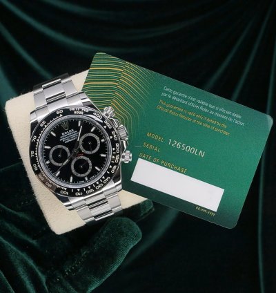 Rolex Daytona Full Set Mint 2024 Daytona 40mm Stainless Steel Black Dial 126500ln