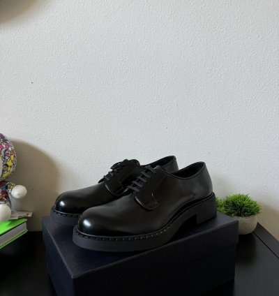 Prada Lace Up Derby Shoes Black Size 11
