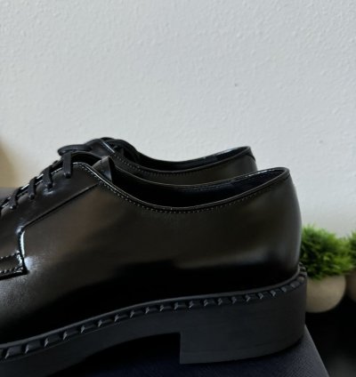Prada Lace Up Derby Shoes Black Size 11