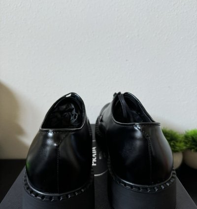 Prada Lace Up Derby Shoes Black Size 11