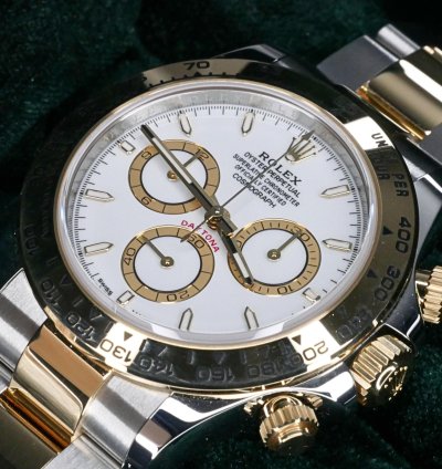 Rolex Daytona Mint Complete Set Daytona Two-tone 40mm White Dial Yellow Gold Steel 126503