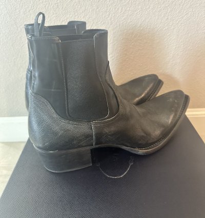 Prada Leather Boots Booties Chelsea Fw23