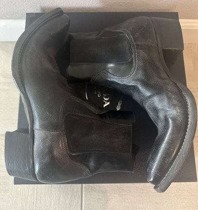 Prada Leather Boots Booties Chelsea Fw23