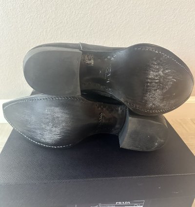 Prada Leather Boots Booties Chelsea Fw23