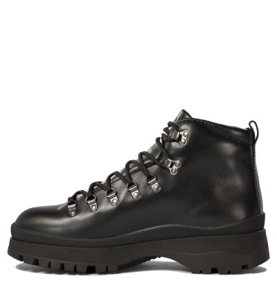 Prada Leather Boots With Triangle Logo Size Uk 10