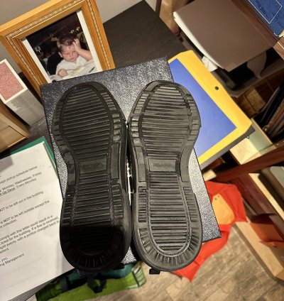 Prada Leather Lace Up Shoes With Rubber Sole