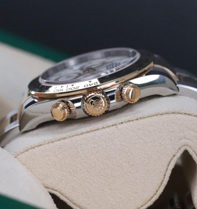 Rolex Daytona New Complete Two Tone White Dial 40mm Yellow Gold Oyster 126503 Cosmograph