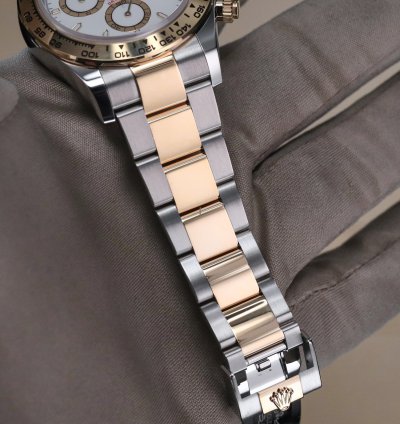 Rolex Daytona New Complete Two Tone White Dial 40mm Yellow Gold Oyster 126503 Cosmograph