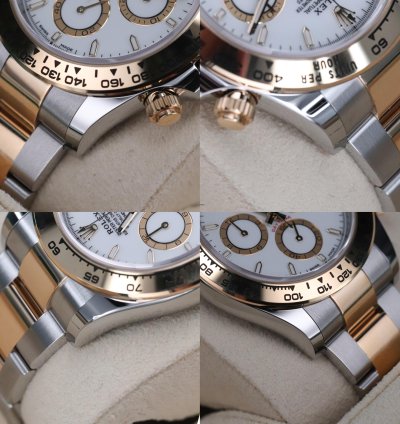 Rolex Daytona New Complete Two Tone White Dial 40mm Yellow Gold Oyster 126503 Cosmograph