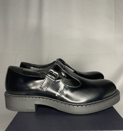 Prada Leather Mary Jane -strap Shoes