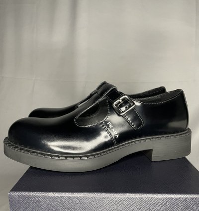 Prada Leather Mary Jane -strap Shoes
