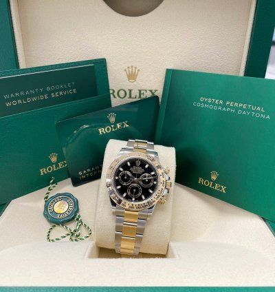 Rolex Daytona New Daytona 116503 Black Index Dial Two Tone Yellow Gold Stainless Steel