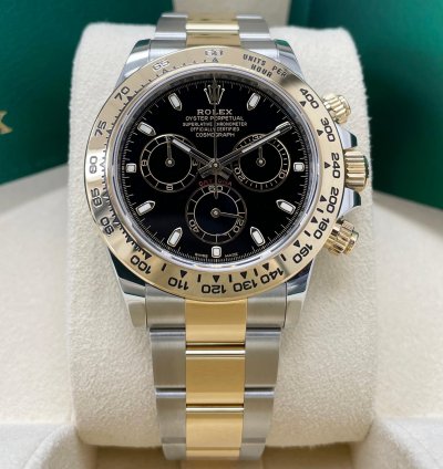 Rolex Daytona New Daytona 116503 Black Index Dial Two Tone Yellow Gold Stainless Steel