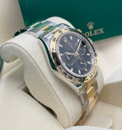 Rolex Daytona New Daytona 116503 Black Index Dial Two Tone Yellow Gold Stainless Steel