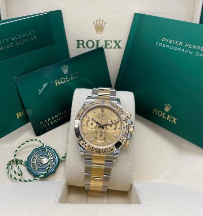 Rolex Daytona New Daytona 116503 Champagne Index Dial Two Tone Yellow Gold Stainless Steel