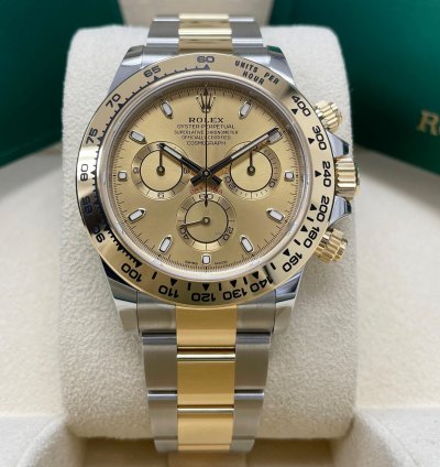 Rolex Daytona New Daytona 116503 Champagne Index Dial Two Tone Yellow Gold Stainless Steel