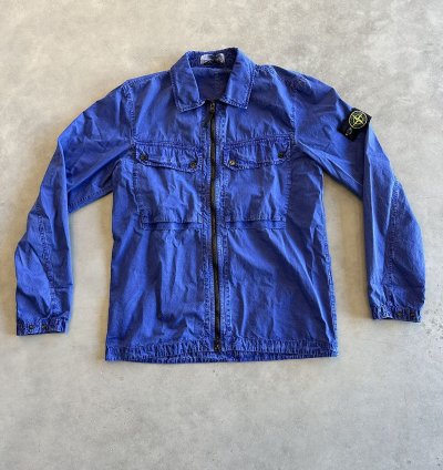 Stone Island Old Effect Over Shirt Blue