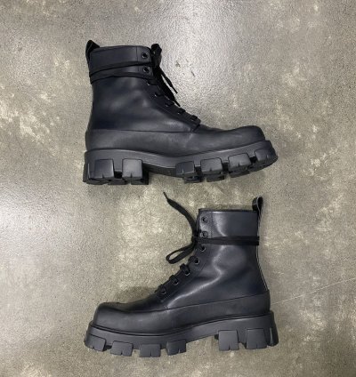 Prada Leather Monolith Boots