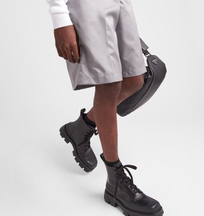 Prada Leather Monolith Boots