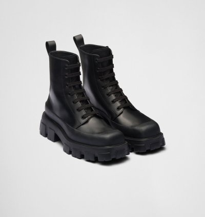 Prada Leather Monolith Boots