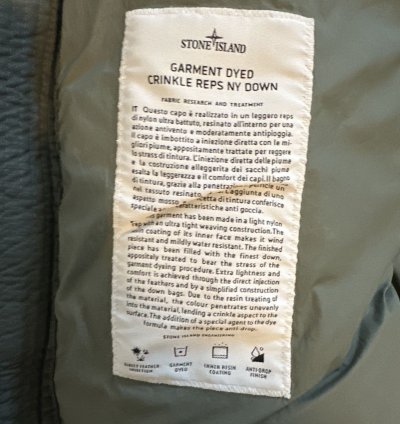 Stone Island Olive Down Jacket