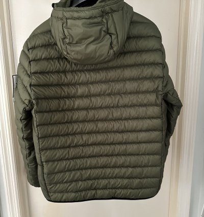 Stone Island Olive Puffer Down Jacket Size