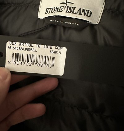 Stone Island Olive Puffer Down Jacket Size
