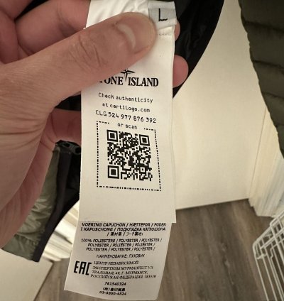 Stone Island Olive Puffer Down Jacket Size
