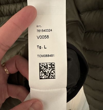 Stone Island Olive Puffer Down Jacket Size