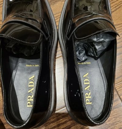 Prada Leather Penny Loafers