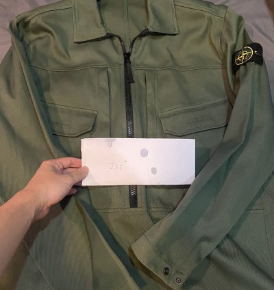 Stone Island Olive Sage Half Zip Shirt Jacket