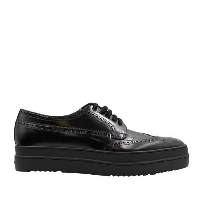 Prada Leather Platform Derbies