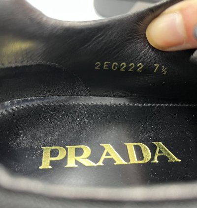 Prada Leather Platform Derby Shoes
