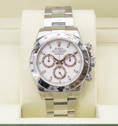 Rolex Daytona Nos Rolex Cosmograph Daytona 40mm 116520 White Aph Dial New Buckle -serial