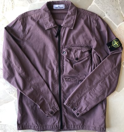 Stone Island Overshirt Brushed Cotton Canvas Jacket Shirt